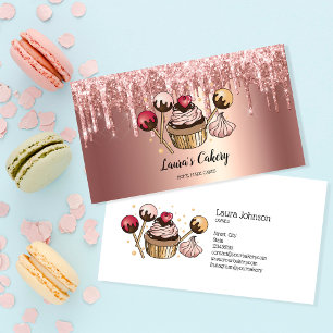 Cartão De Visita Bolos & Doces Cupcake Padaria Caseira Derretendo O