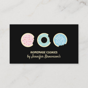Cartão De Visita Bolos Pretos Donuts Doces