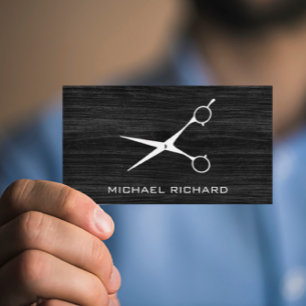 Cartão De Visita Bolsa de Aço Escuro - Stylist Profissional