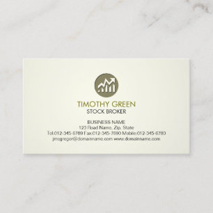 Cartão De Visita Bolsa de Valores de Investimento Monetário Icon Bu