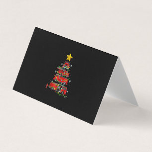 Cartão De Visita Bombeiro Caminhão Árvores de Natal Mulheres