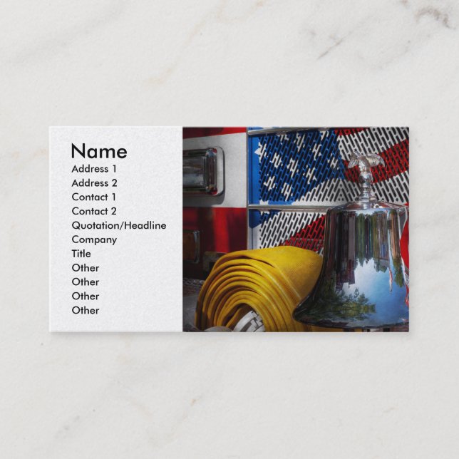 Cartão De Visita Bombeiro - encarnado (Frente)