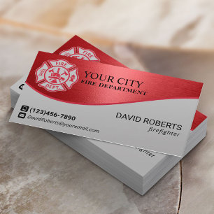 Cartão De Visita Bombeiros de bombeiro Profissional de bombeiros
