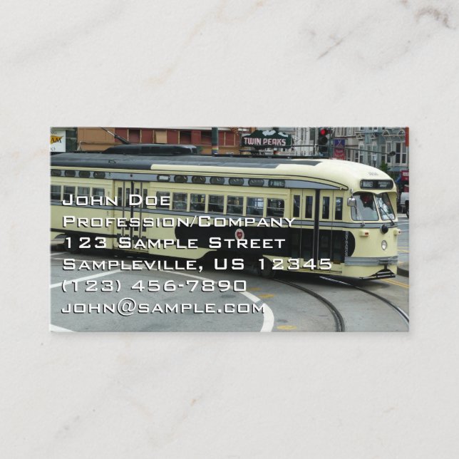 Cartão De Visita Bonde de São Francisco (Frente)
