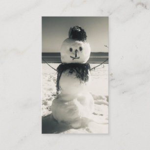 Cartão De Visita boneco de neve da costa