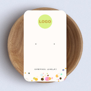 Cartão De Visita Bonita diversão Confetti Estudou Enrelando Joias