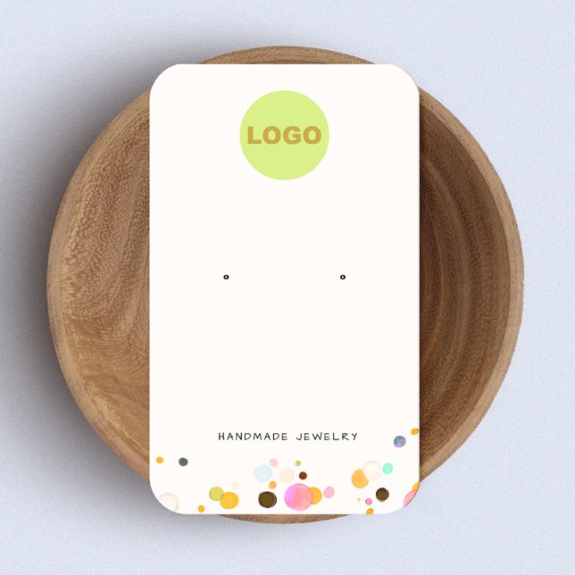 Cartão De Visita Bonita diversão Confetti Estudou Enrelando Joias (Criador carregado)