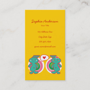 Cartão De Visita Bonita Diversão de Cartoon Engraçado Engraçado