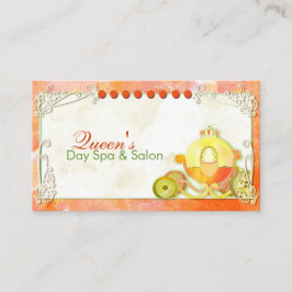 Cartão De Visita Bonita Princesa Carruagem Spa Salon
