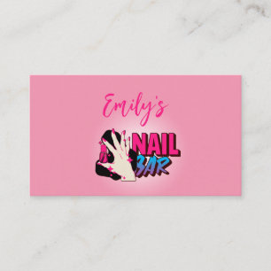 Cartão De Visita Bonito a rosa: Nail Artist Business