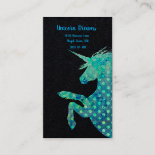 Cartão De Visita Bonito Boho Unicorn
