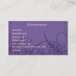 Cartão de visita bonito de Swirly