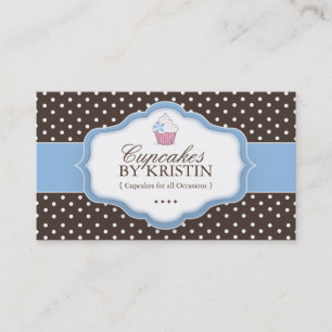 Cartão de visita bonito do cupcake