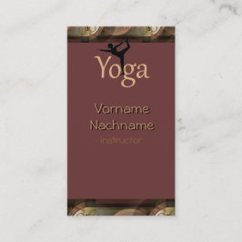 Cartão de visita bonito do instrutor da ioga