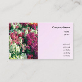 Cartão De Visita bonito flores coloridas do jardim