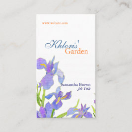 Cartão De Visita Bonito Iris Professional Florist