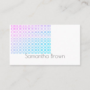 Cartão De Visita bonito padrão pastel azul e púrpura personalizado