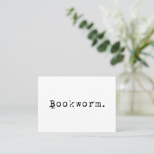 Cartão De Visita Bookworm (Em pé/Frente)