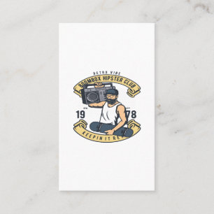 Cartão De Visita Boombox Hipster Club