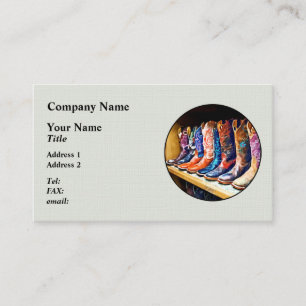 Cartão De Visita Boots do Cowboy