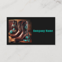 Boots do Cowboy e Joias Turquesa (Preto)