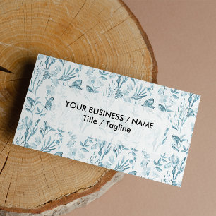 Cartão De Visita Borboleta azul herbácea herbácea