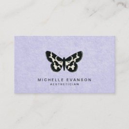 Cartão De Visita Borboleta Elegante Lavanda Púrpura