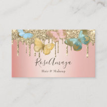 Borboleta Fashion Glitter Dourado Rosa Indústria d