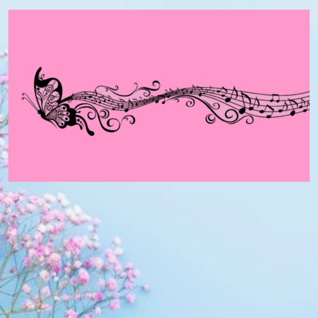 Cartão De Visita Borboleta Musical (Criador carregado)