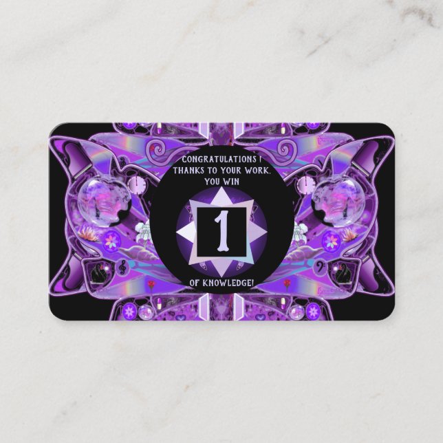 Cartão De Visita borboleta púrpura 31 (Frente)