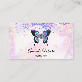 Cartão De Visita borboleta vida beleza salão nail salon makeup busi