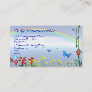 Cartão De Visita Borboletas de jardinagem