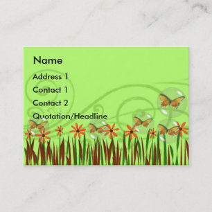 Cartão De Visita Borboletas em uma bolha - personalizadas