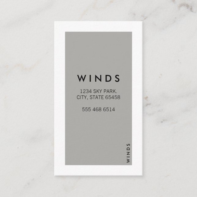 Cartão De Visita Borda branca (Cinza) (Frente)