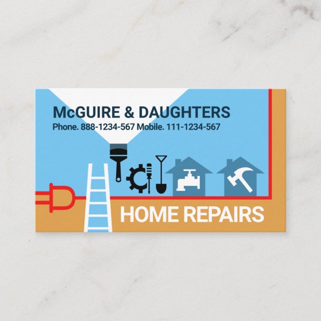 Cartão De Visita Borda de Ferramentas de Manual Criativo (Frente)