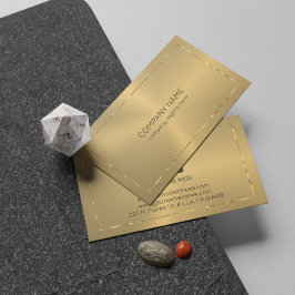 Cartão De Visita Borda de ouro metálico