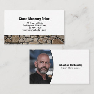 Cartão De Visita Borda de Parede de Pedra Fotográfica Profissional 