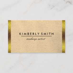 Cartão De Visita Borda Dourada Clássica