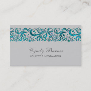 Cartão De Visita Borda giratória turquesa em qualquer cor