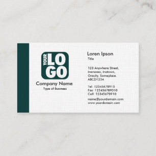 Cartão De Visita Borda (Logotipo) - Verde escuro