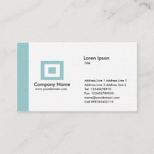 Cartão De Visita Borda - Verde Azul Claro