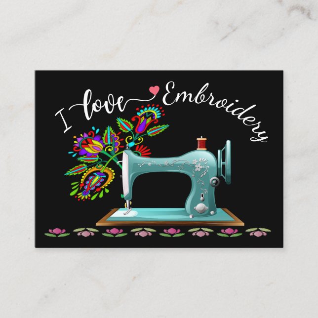 Cartão De Visita Bordado - Moda - Esfria (Frente)