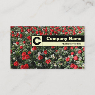 Cartão De Visita Bordo identificado como Monograma - Tulipas e Prim