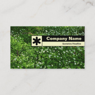 Cartão De Visita Bordo Rotulado - Flores De Madeira