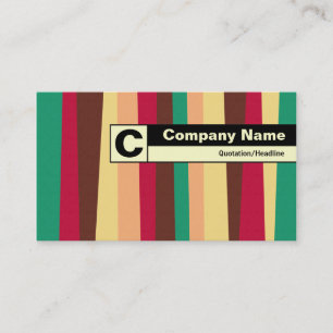 Cartão De Visita Bordo rotulado Monograma - Faixa Irregular 02