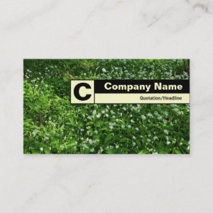 Cartão De Visita Bordo Rotulado Monograma - Flores De Madeira