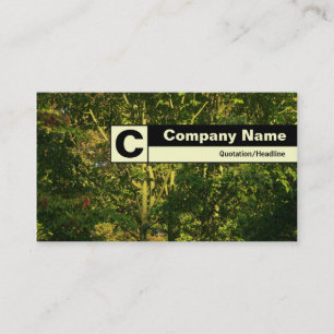 Cartão De Visita Bordo rotulado Monograma - Ramificações Japonesas