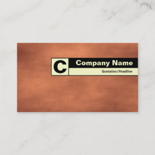 Cartão De Visita Bordo rotulado Monograma - Sandstorm marciano