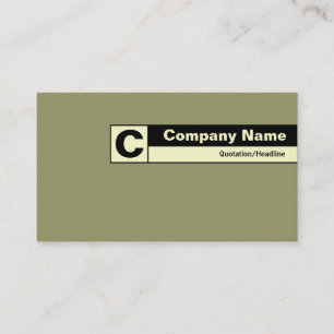 Cartão De Visita Bordo rotulado Monograma - Verde Marrom 99966
