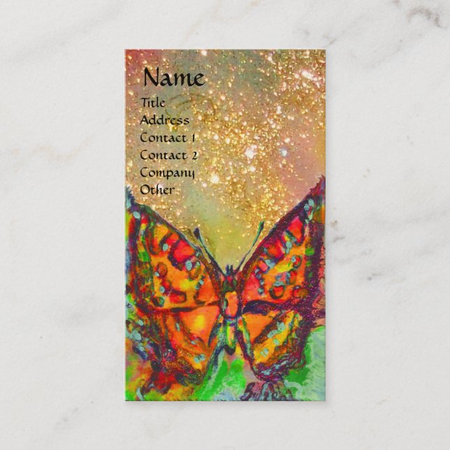 Cartão De Visita BORRACHA VERMELHA EM MONograma DOURADO AMARELO (Frente)